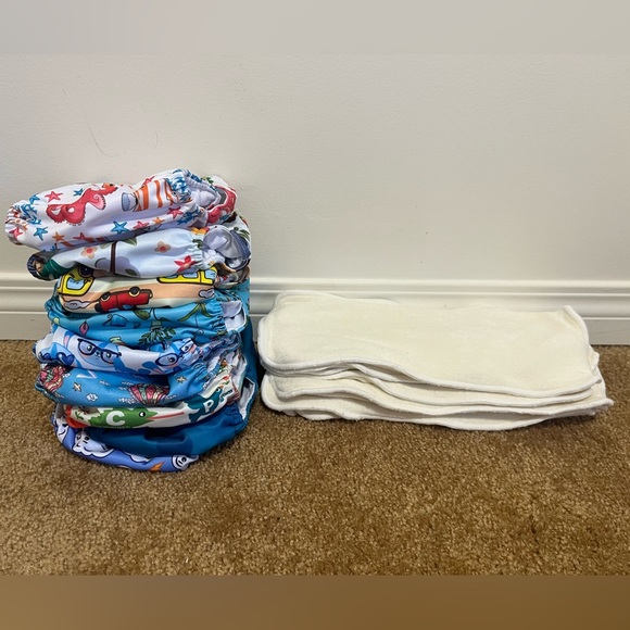 10 NWOT pocket diapers with inserts - Picture 3 of 6